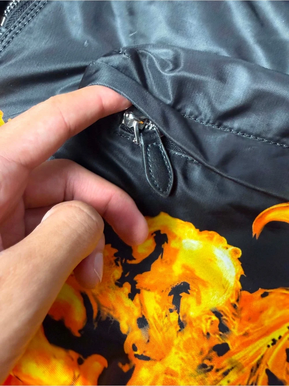 Givenchy Leather Trimmed Flame Backpack - Black Backpacks flaws in pictures